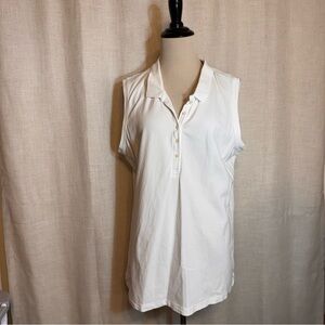 Eddie Bauer Outdoor White Sleeveless Polo Women’s Size XLT XL Tall